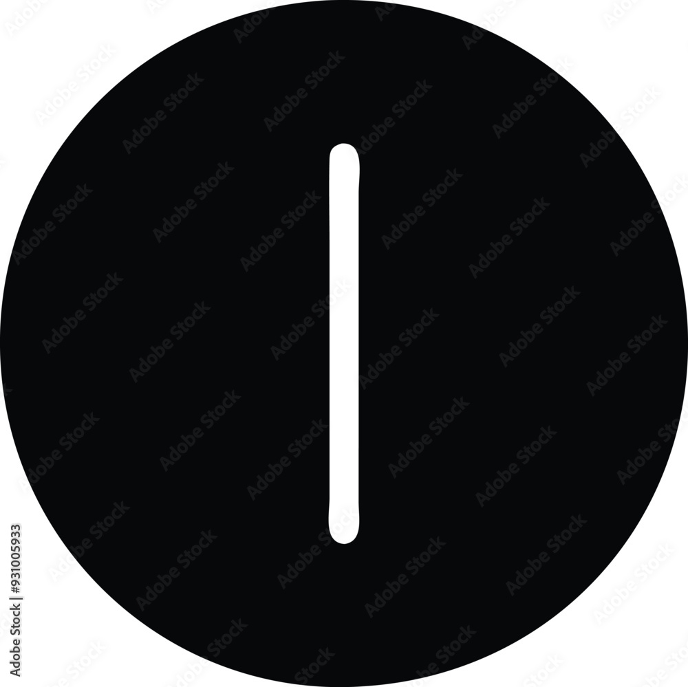 a black and white icon of a line in a circle a black and white icon of a line in a circle