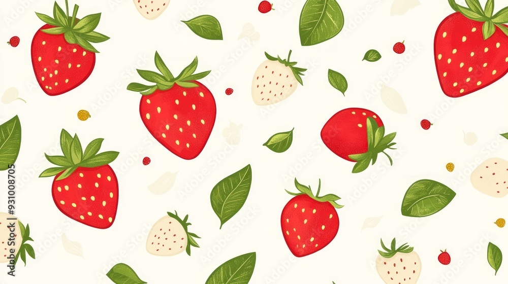 cute seamless pattern of strawberry cute seamless pattern of strawberry