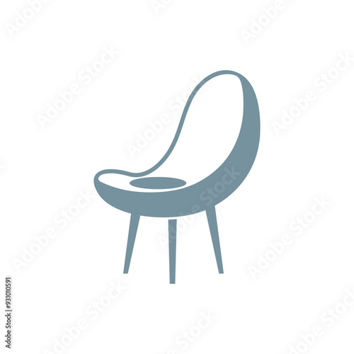 Chair icon logo design