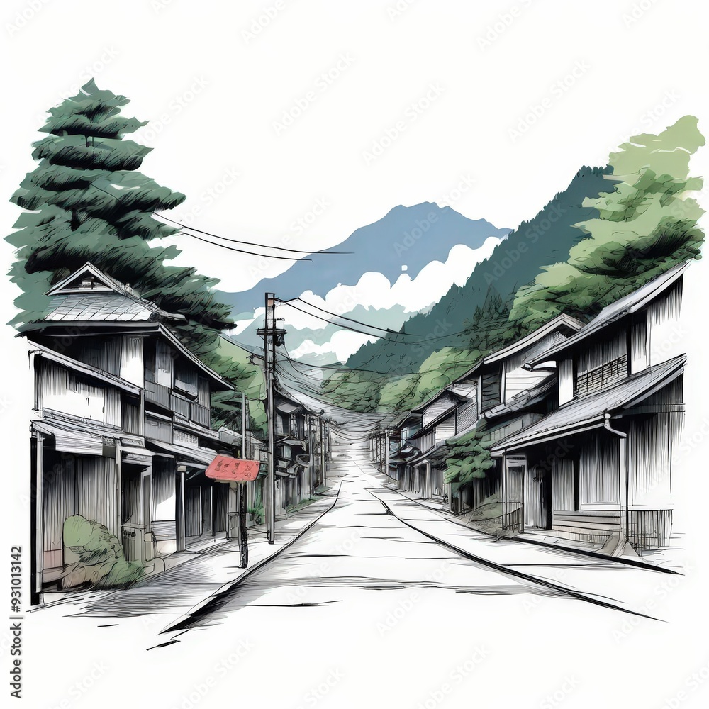 the AI Image Generator, Japanese landscape. Ancient architecture the AI Image Generator, Japanese landscape. Ancient architecture