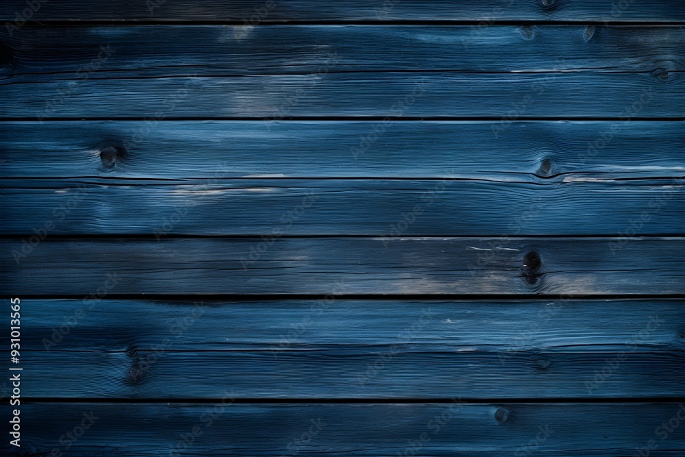 Fototapeta premium Abstract background of blue wooden planks