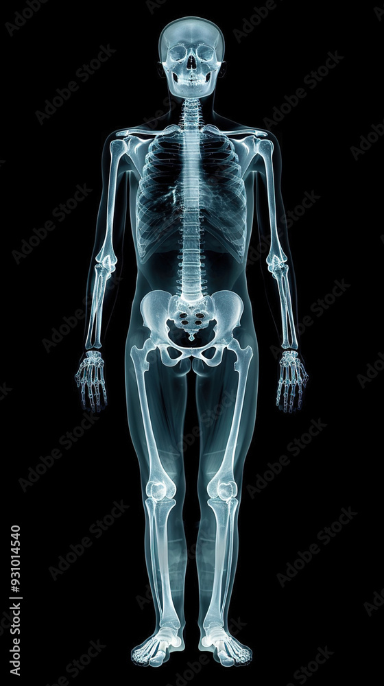 x-ray of full human body. skeleton x-ray x-ray of full human body. skeleton x-ray