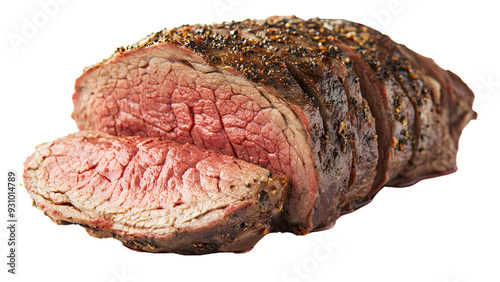 Perfectly Cooked Roast Beef - High-Resolution Image of Juicy Sliced Meat