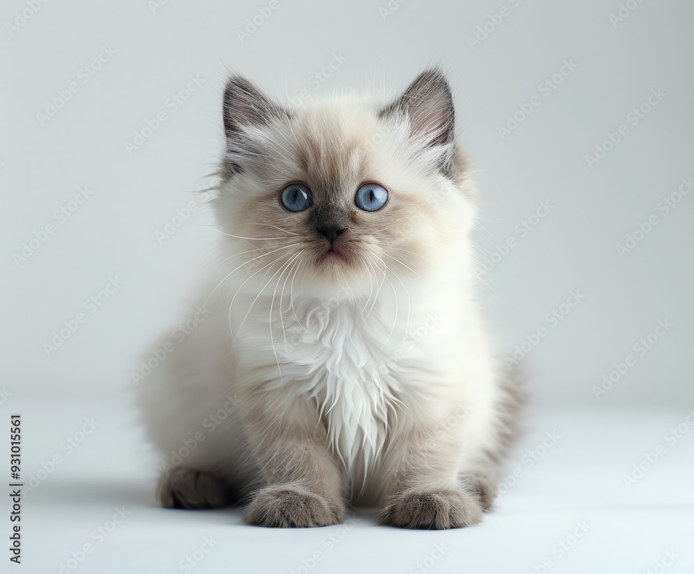 Fluffy persian cat on white background
Fluffy persian cat on white background