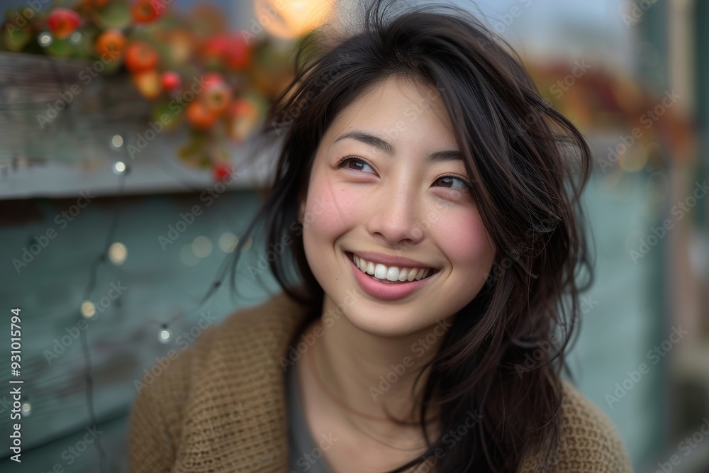 Asian Woman's Radiant Smile Asian Woman's Radiant Smile
