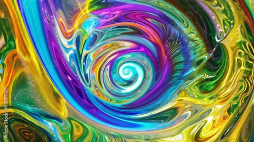 Wallpaper Mural Vibrant Swirl of Liquid Colors Torontodigital.ca