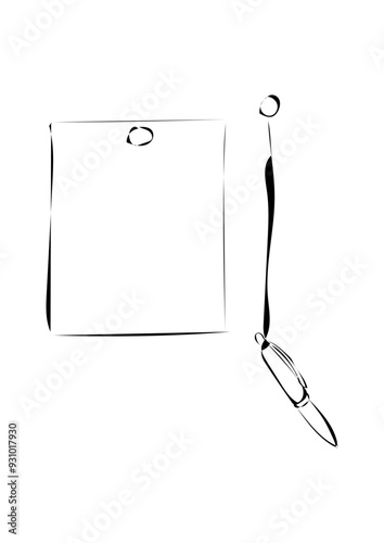 Notizzettel mit Stift