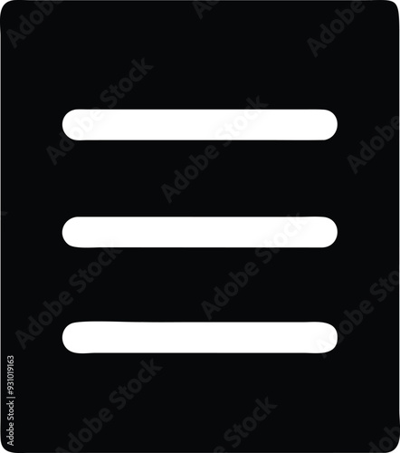 a black square with three lines on it