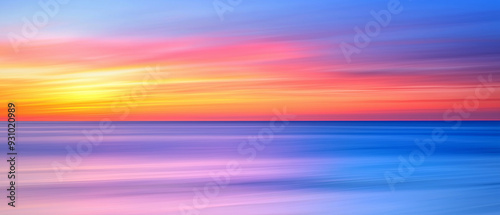 colourful sunset at the sea modern minimalist