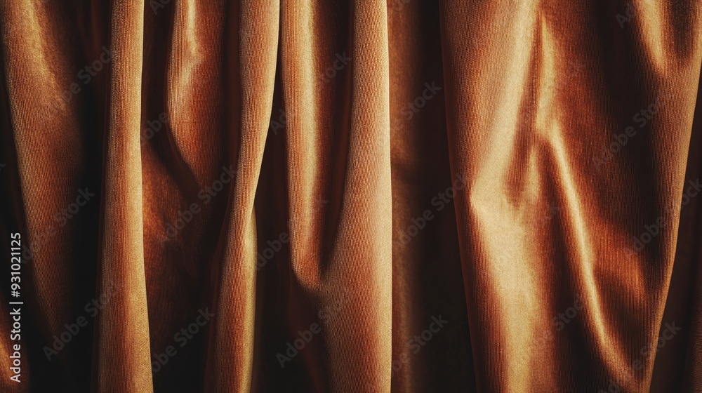 Obraz premium This image captures the luxurious texture of velvet curtains , creating a soothing and elegant abstract background , ai