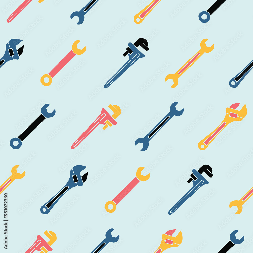 Collection of Wrench Vector Seamless Pattern illustration for Print, Wallpaper, Decoration. Collection of Wrench Vector Seamless Pattern illustration for Print, Wallpaper, Decoration.