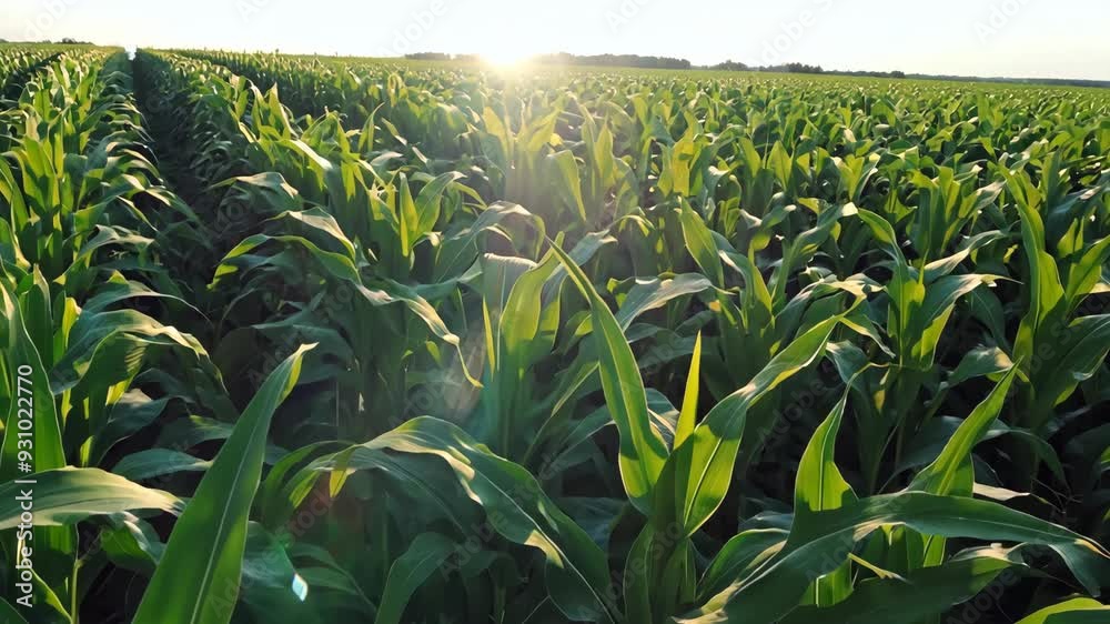 Aerial View Of Cornfield Footage 4K