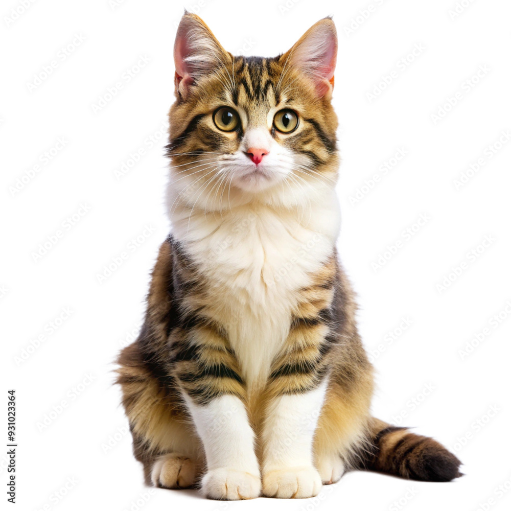 Striped Serenity: A Majestic Tabby Poses with Quiet Confidence Striped Serenity: A Majestic Tabby Poses with Quiet Confidence