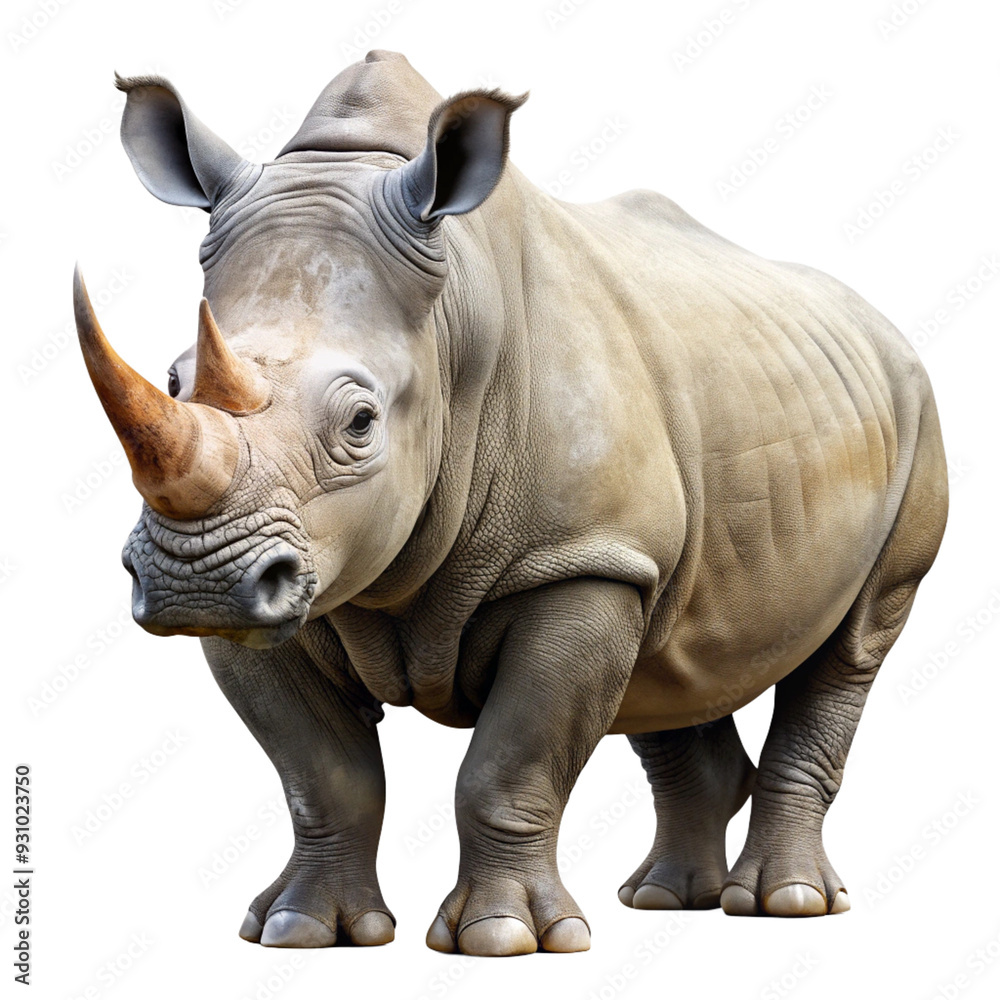 Fototapeta premium Majestic Rhino: A Portrait of Power 