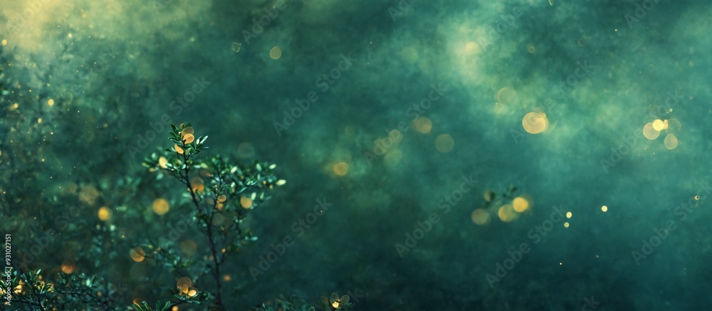 Abstract background dark green color filled small circular Softl Abstract background dark green color filled small circular Softl