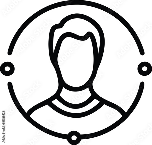 a person with a circle around them