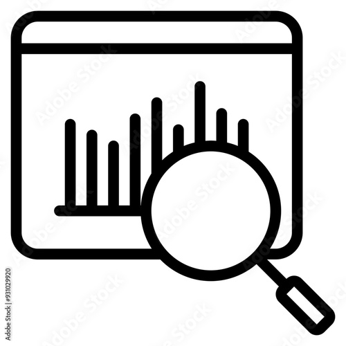 Analysis Business management icon illustration 