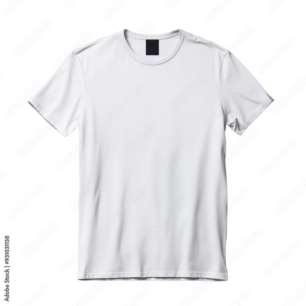 Blank white t shirt mock up template, front view isolated on transparent background. Generative ai Blank white t shirt mock up template, front view isolated on transparent background. Generative ai
