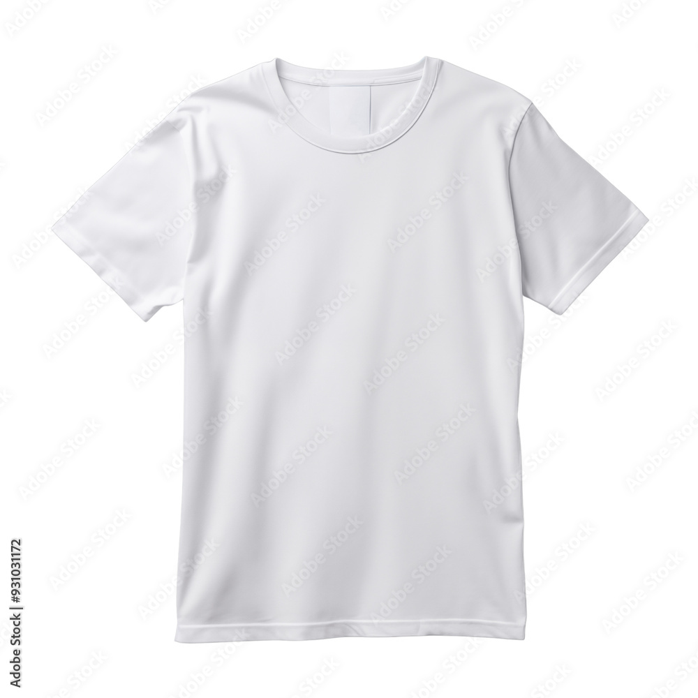 Blank white t shirt mock up template, front view isolated on transparent background. Generative ai Blank white t shirt mock up template, front view isolated on transparent background. Generative ai