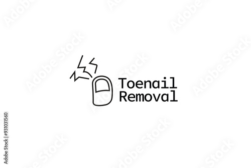 outline toenail removal iconic logo design vector inspiration. minimalist toenail removal iconic logo vector design with modern, elegant, and unique styles isolated on white background