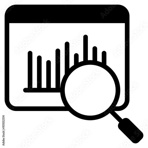 Analysis Business management icon illustration 