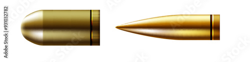Gunshots, bullet in motion, military smoke trails. Realistic flying bullet in motion. Smoke traces isolated on transparent background. Handgun shoot trails.