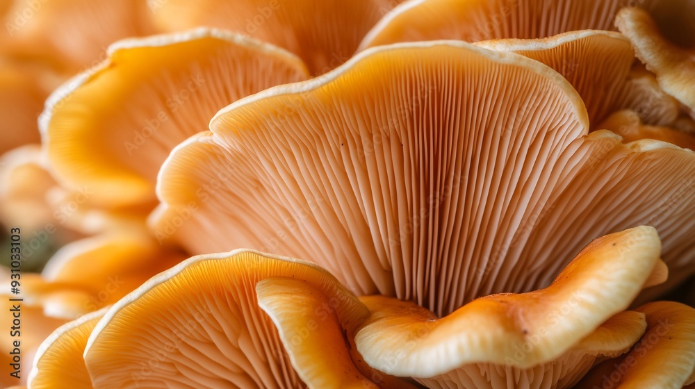 Close-Up of Orange-Brown Mushrooms Close-Up of Orange-Brown Mushrooms