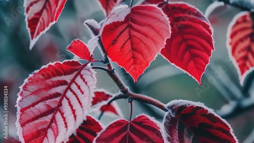 red leaves ,generative ai