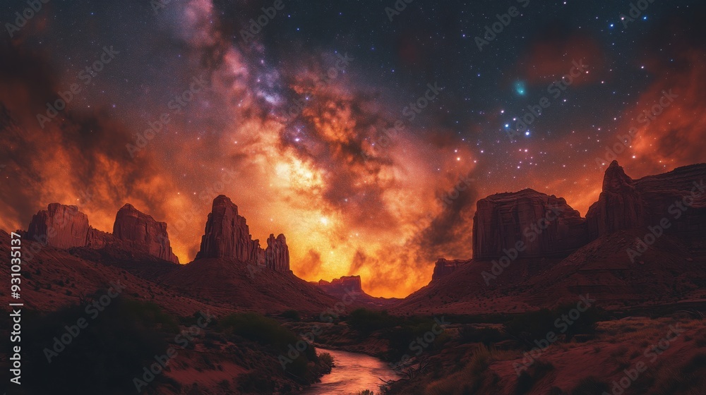 Starry Night Over Monument Valley s Red Rock Formations Starry Night Starry Night Over Monument Valley s Red Rock Formations Starry Night