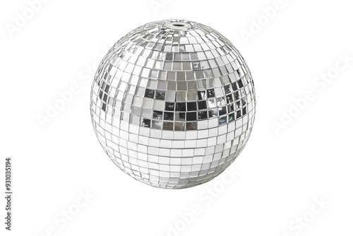 A sparkling disco ball reflecting light, perfect for creating a festive atmosphere at parties and celebrations.