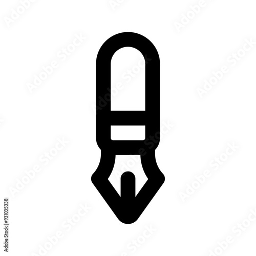 fountain pen line icon