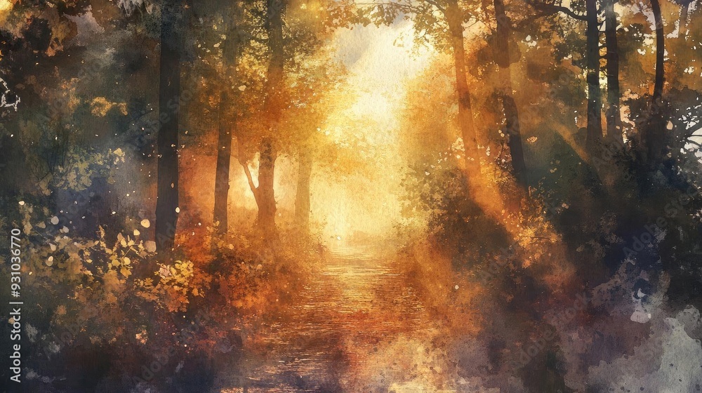 A serene forest path illuminated by warm sunlight, creating a peaceful and enchanting atmosphere. Perfect for nature lovers. A serene forest path illuminated by warm sunlight, creating a peaceful and enchanting atmosphere. Perfect for nature lovers.