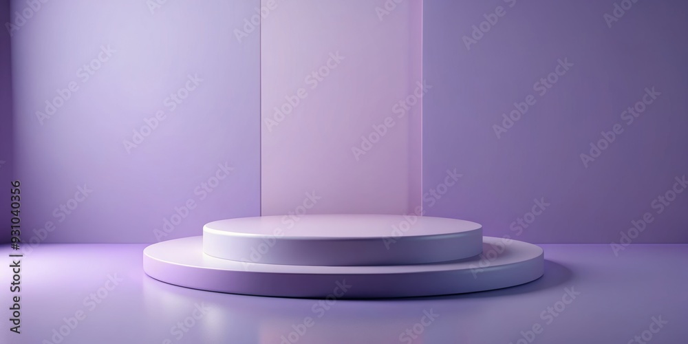 Abstract podium render in modern minimal pastel violet background, abstract Abstract podium render in modern minimal pastel violet background, abstract