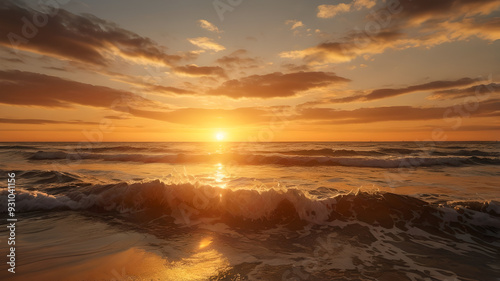 beautiful sunset at the beach