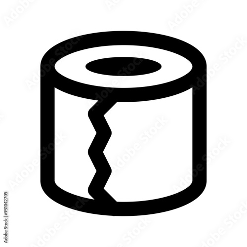 tissue roll line icon