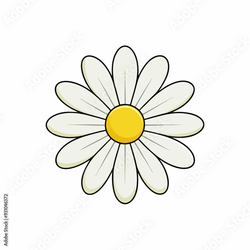 Chamomile isolated on white, daisy vector illustration, daisy vector art, daisy silhouette, flowers icon, chamomiles line art, eps