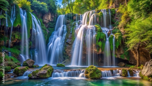 Double welding waterfall cascading down the rocks in Vize Kirklareli, Turkey, Sergen, waterfall, double, welding