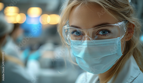 Doctor photos, Side view portrait of smiling doctor comforting patient receiving treatment