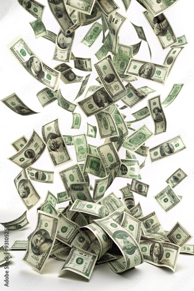 dollars on a white background dollars on a white background