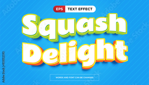 squash delight editable text effect drink syrup sweet 3d text style