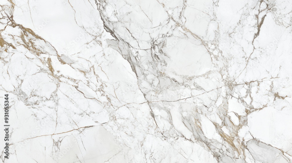 Obraz premium White Marble with Beige veins wallpaper adds an elegant effect on bedroom, bathroom, living room and dining room walls, Choose from modern black, textured grey, luxurious designs, ai