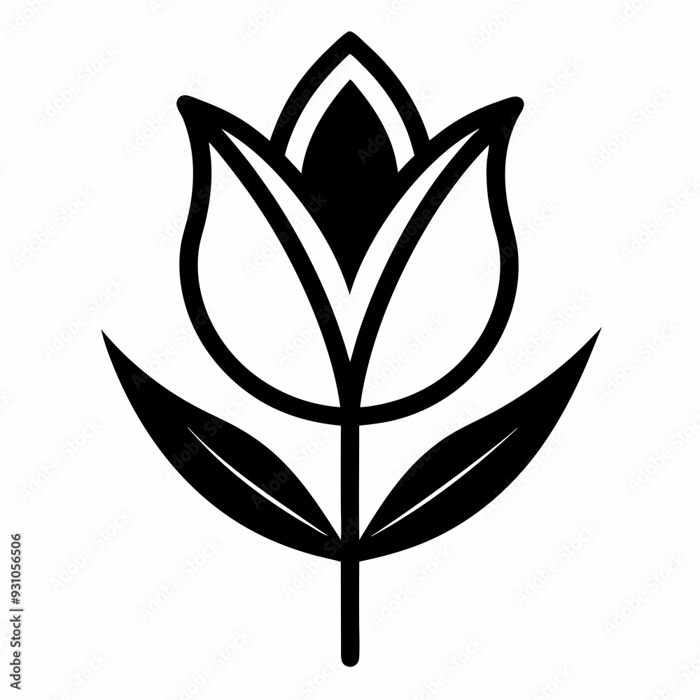Tulip isolated on white, tulip vector illustration, tulip vector art, tulip silhouette, flowers icon, rose line art, eps Tulip isolated on white, tulip vector illustration, tulip vector art, tulip silhouette, flowers icon, rose line art, eps