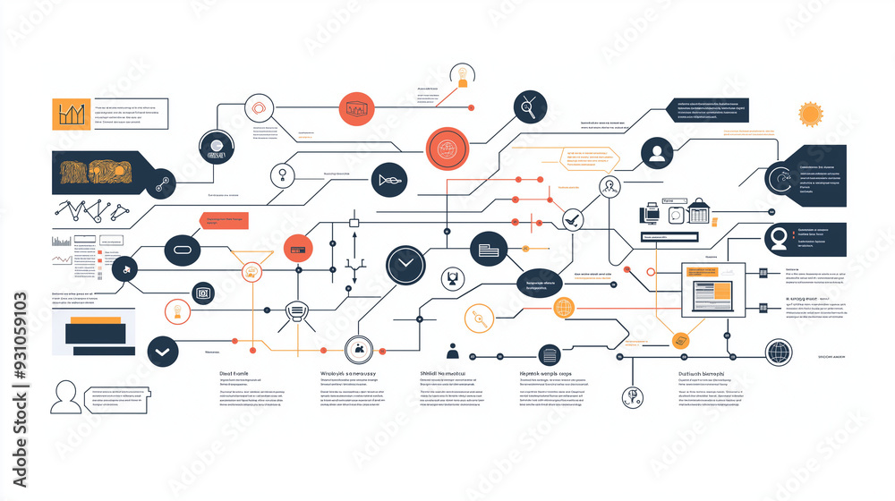 A simple yet effective infographic with flowcharts and process maps, emphasizing clarity and accessibility, perfect for educational purposes A simple yet effective infographic with flowcharts and process maps, emphasizing clarity and accessibility, perfect for educational purposes