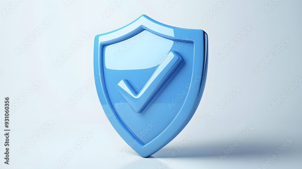 cartoon 3d Icon safety shield check mark perspective . Blue symbol security safety icon. Checkmark in minimalistic style. 3d vector illustration. white background cartoon 3d Icon safety shield check mark perspective . Blue symbol security safety icon. Checkmark in minimalistic style. 3d vector illustration. white background