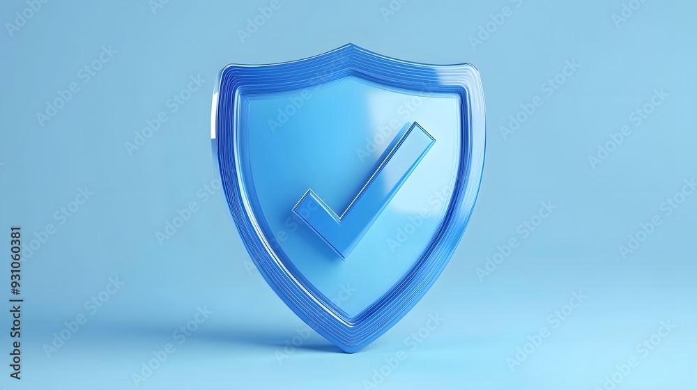 cartoon 3d Icon safety shield check mark perspective . Blue symbol security safety icon. Checkmark in minimalistic style. 3d vector illustration. white background cartoon 3d Icon safety shield check mark perspective . Blue symbol security safety icon. Checkmark in minimalistic style. 3d vector illustration. white background