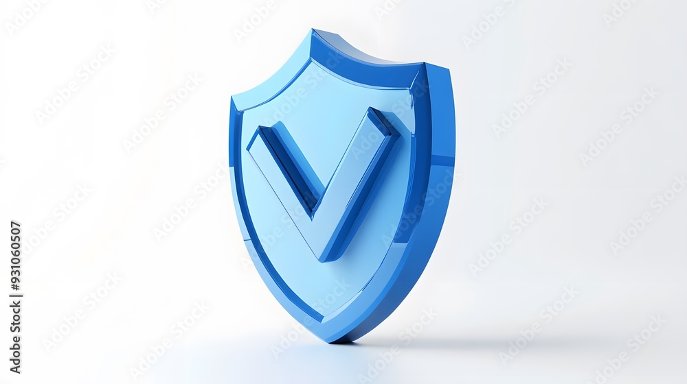cartoon 3d Icon safety shield check mark perspective . Blue symbol security safety icon. Checkmark in minimalistic style. 3d vector illustration. white background cartoon 3d Icon safety shield check mark perspective . Blue symbol security safety icon. Checkmark in minimalistic style. 3d vector illustration. white background