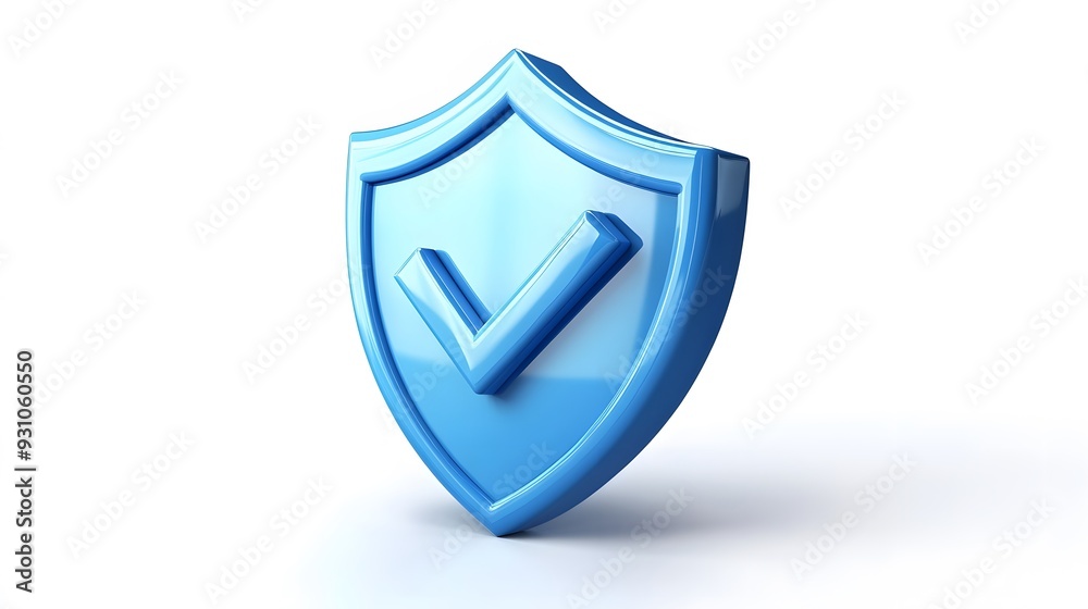 cartoon 3d Icon safety shield check mark perspective . Blue symbol security safety icon. Checkmark in minimalistic style. 3d vector illustration. white background cartoon 3d Icon safety shield check mark perspective . Blue symbol security safety icon. Checkmark in minimalistic style. 3d vector illustration. white background