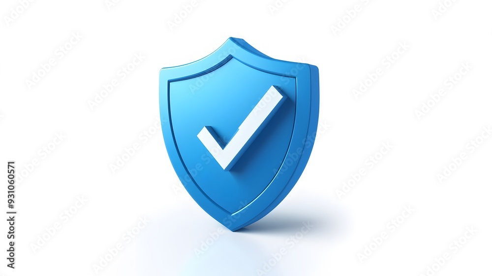 cartoon 3d Icon safety shield check mark perspective . Blue symbol security safety icon. Checkmark in minimalistic style. 3d vector illustration. white background cartoon 3d Icon safety shield check mark perspective . Blue symbol security safety icon. Checkmark in minimalistic style. 3d vector illustration. white background
