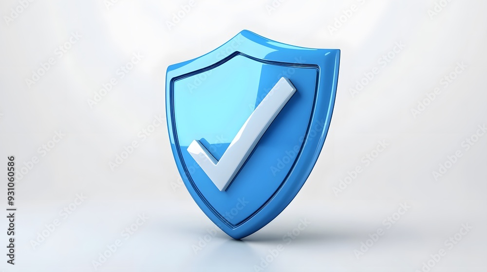 cartoon 3d Icon safety shield check mark perspective . Blue symbol security safety icon. Checkmark in minimalistic style. 3d vector illustration. white background cartoon 3d Icon safety shield check mark perspective . Blue symbol security safety icon. Checkmark in minimalistic style. 3d vector illustration. white background