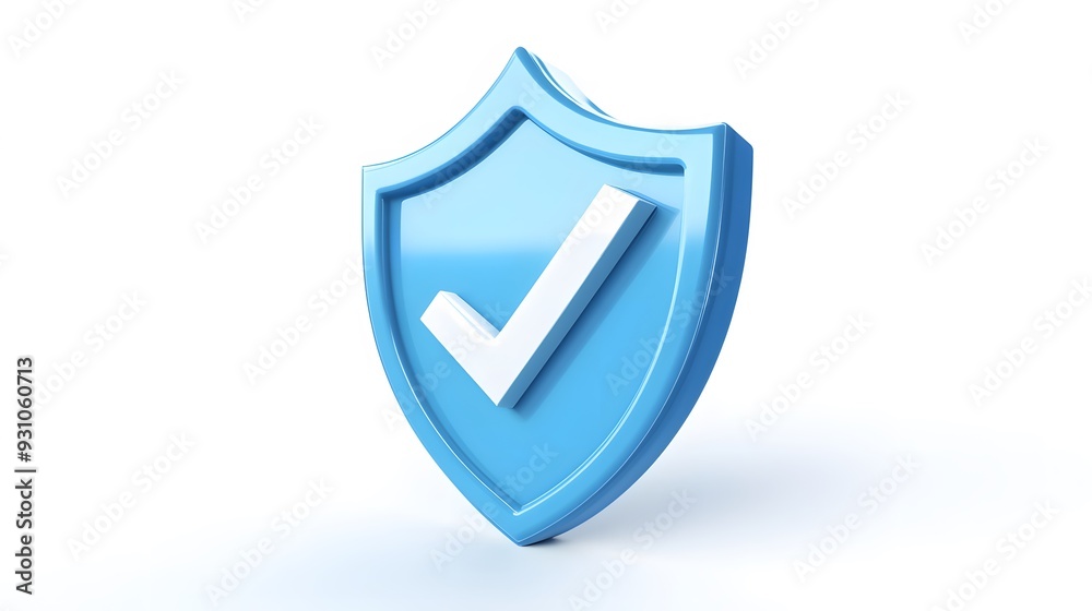 cartoon 3d Icon safety shield check mark perspective . Blue symbol security safety icon. Checkmark in minimalistic style. 3d vector illustration. white background cartoon 3d Icon safety shield check mark perspective . Blue symbol security safety icon. Checkmark in minimalistic style. 3d vector illustration. white background